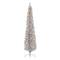 6ft. Pre-Lit Silver Tinsel Artificial Christmas Tree, Clear Lights